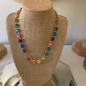 Lalunacopoli multi color crysta necklace
